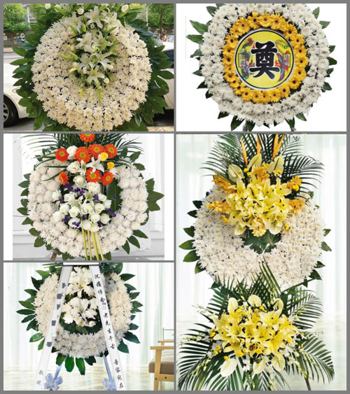 山东青岛平度市田庄镇商家村花圈速递